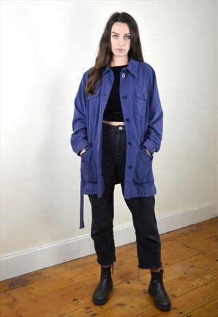 1997 VINTAGE ST MICHAEL BLUE CHORE JACKET