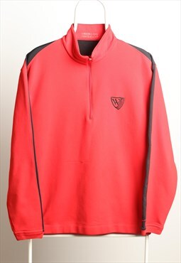 Vintage Nike Golf Wildwood CC Logo 1/3 zip Sweatshirt Red M
