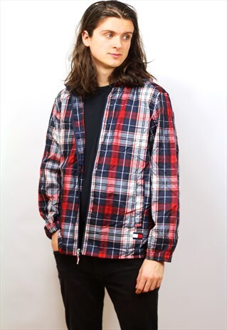 VINTAGE TOMMY HILFIGER TARTAN LIGHTWEIGHT JACKET