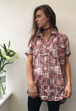 CRAZY PATTERN OVERSIZED RETRO VINTAGE UNISEX FESTIVAL SHIRT
