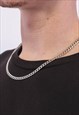 925 STERLING SILVER CURB CHAIN NECKLACE - 5MM, 70CM LENGTH
