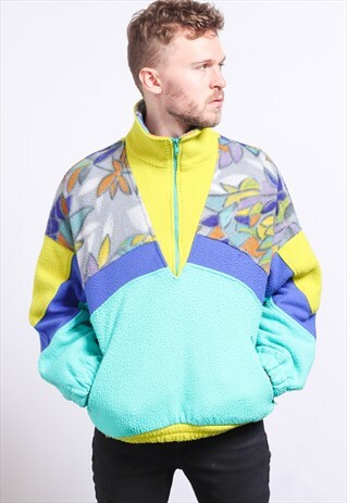 VINTAGE HALF ZIP FLEECE TOP
