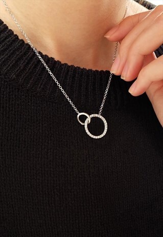 CZ ETERNAL LOVE STERLING SILVER NECKLACE