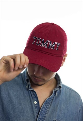 NEW TOMMY HILFIGER LOGO BASEBALL CAP HAT X 3.6