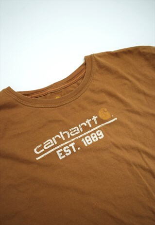VINTAGE 90S CARHARTT BROWN T-SHIRT
