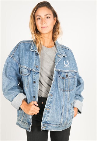 VINTAGE 80'S LEE PATCHED DENIM JACKET / R617