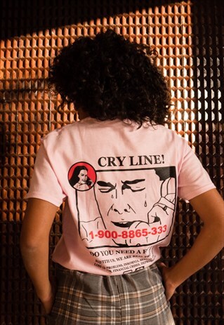 CRY LINE PINK T-SHIRT