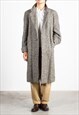 Men's Canali Grey Herringbone Tweed Coat