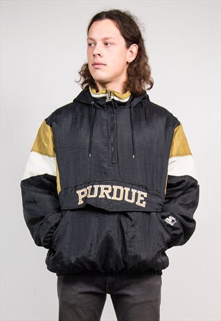 VINTAGE 90'S STARTER PURDUE UNIVERSITY FOOTBALL JACKET COAT