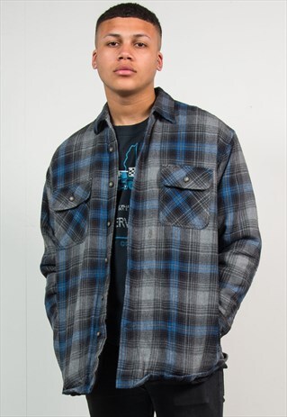 VINTAGE FLANNEL SHIRT WARM LINED