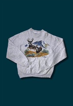 vintage grey deer colorado 1995 jumper