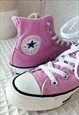 RETRO PINK HI-TOP CANVAS ALL STAR CONVERSE  UK4.5