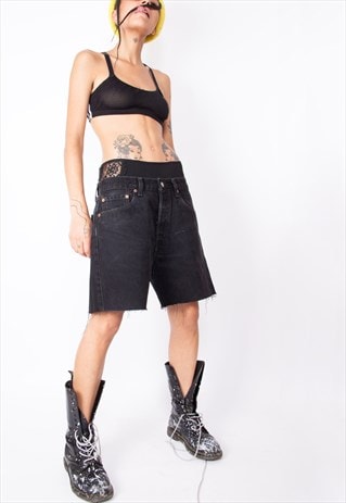 VINTAGE 90S LEVI'S 501 HIGH WAIST DENIM SHORTS ID:6261