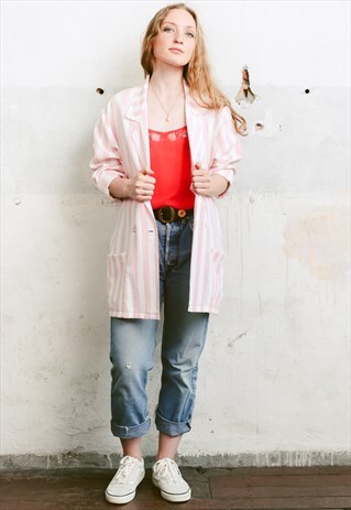 VINTAGE 90S STRIPED BLAZER