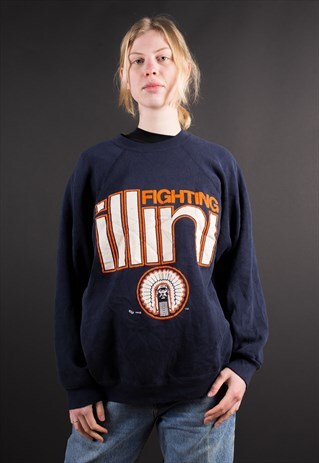 VINTAGE 90'S UNIVERSITY OF ILLINOIS USA SWEATSHIRT