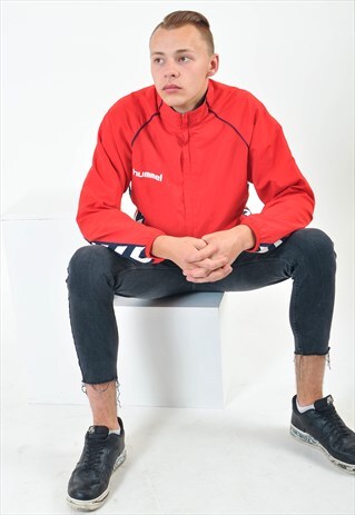 VINTAGE HUMMEL SHELL JACKET IN RED