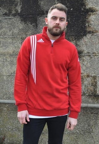 VINTAGE 90'S ADIDAS 1/4 ZIP NECK SWEATSHIRT