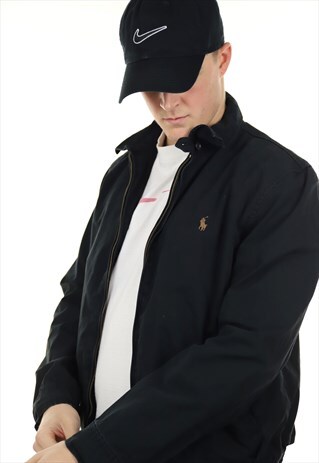 VINTAGE RALPH LAUREN HARRINGTON JACKET BLACK