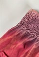 VINTAGE Y2K PINK TIE DIE OMBRE COTTON SKIRT SUMMER FESTIVAL