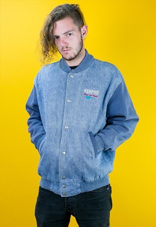 VINTAGE DENIM USA VARSITY JACKET