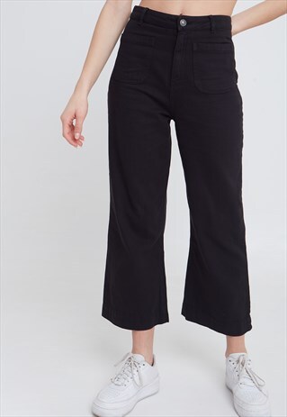 PALAZZO TROUSERS - BLACK