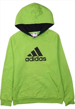 Vintage 90's Adidas Hoodie Spellout Green Large