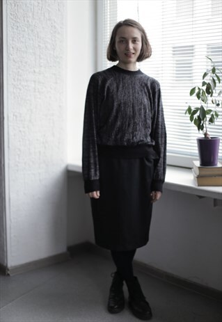 VINTAGE 90'S BLACK/GREY GLITTERING JUMPER