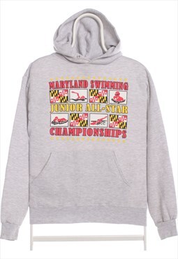 Vintage 90's Jerzees Hoodie Heavyweight Cotton Swimming