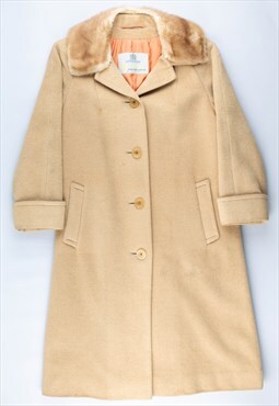 90's Aquascutum Brown Ladies Wool Coat - B1614
