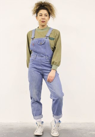 VINTAGE BLUE DENIM DUNGAREES