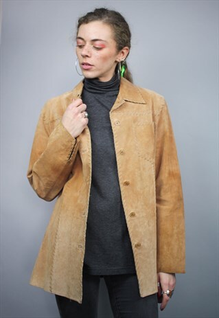 VINTAGE BEIGE SUEDE JACKET
