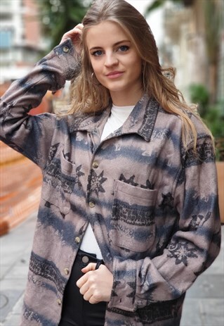 VINTAGE 90S MULTICOLOR FLEECE SHIRT