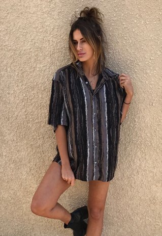 PATTERNED OVERSIZED RETRO VINTAGE UNISEX FESTIVAL SHIRT