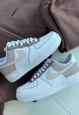 Nike Custom Air Force 1 Mocha Beige Brown