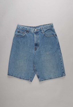 Classic '90s Blue Mid Length High Waisted Denim Shorts