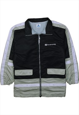 Vintage 90's Champion Windbreaker Track Jacket Full Zip Up