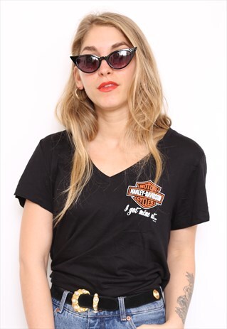 VINTAGE HARLEY DAVIDSON BLACK TOP T-SHIRT