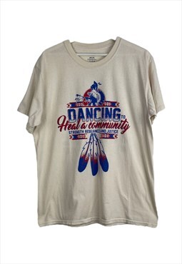 Vintage Dancing T-Shirt in White L