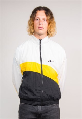 VINTAGE REEBOK 90'S MULTICOLOUR FESTIVAL TRACKSUIT JACKET