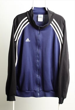 Vintage Adidas Sportswear Track Logo Jacket Navy Black