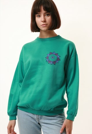 90S VINTAGE OLDSCHOOL GRAFIC COTTON SWEATSHIRT 14725