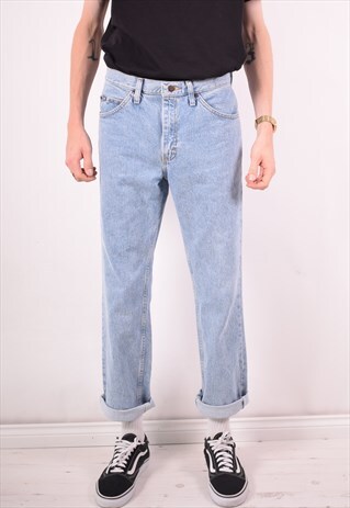 LEE MENS VINTAGE JEANS W32 L30 BLUE 90S