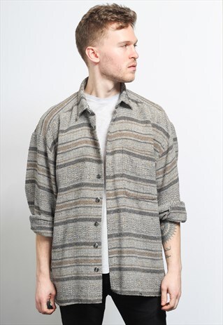 VINTAGE AZTEC PATTERNED SHIRT