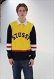 DEADSTOCK STUSSY SPELL OUT RUGBY POLO SHIRT 