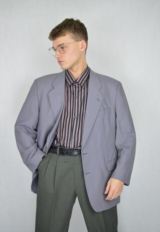 VINTAGE PURPLE RAVE OVERSIZE BLAZER