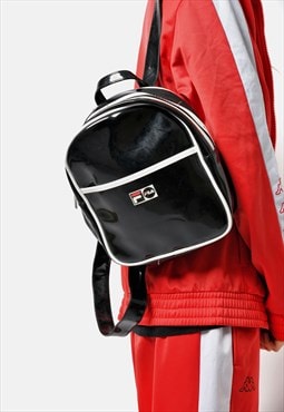 Vintage Fila mini backpack in black colour 90s style 