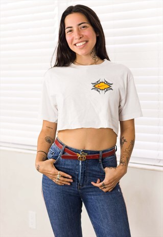 VINTAGE NIKE CROP TOP LOGO REWORKED 90S L 3.8