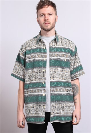 VINTAGE AZTEC PATTERNED SHIRT