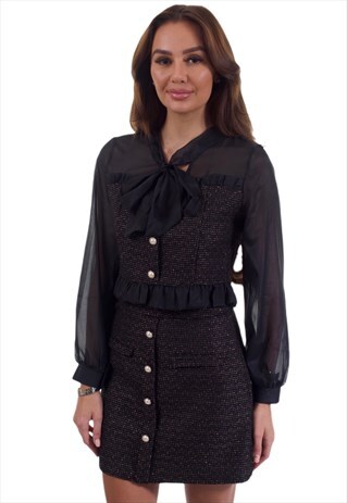 ALANA BLACK & GOLD SHIMMER TWO PIECE