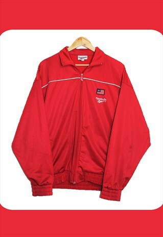 red reebok jacket